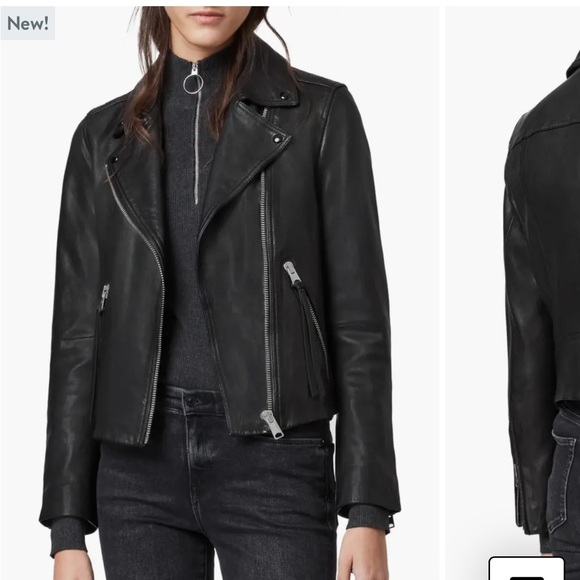 All Saints Dalby Leather Jacket - Picture 5 of 11